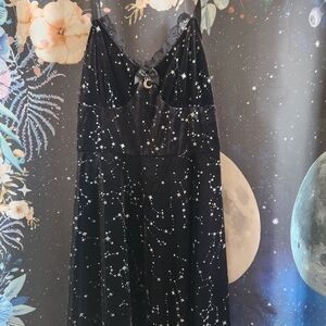 Velvet Star Print Dress Size Small